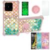 Case for Poco C55 Case Compatible with Poco C55 Phone Case Cover [with Tempered Glass Screen Protector][PC + TPU 2 in 1][Ring Support] [Gold Glitter+Luminous] JSF-YL view 1