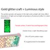 Case for Nokia G21 EinfachFon Senioren Case Compatible with Nokia G21 Phone Case Cover [with Tempered Glass Screen Protector][PC + TPU 2 in 1][Ring Support] [Gold Glitter+Luminous] JSF-YL view 3