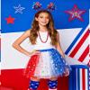 250 Years Red White and Blue Tutu 4th of July Costume Accessories Set Independence Day Costume Tutu Patriotic Skirt for Women Independence Day Flag Day Halloween Party 2026 World Cup fans Accessories view 2