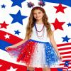 250 Years Red White and Blue Tutu 4th of July Costume Accessories Set Independence Day Costume Tutu Patriotic Skirt for Women Independence Day Flag Day Halloween Party 2026 World Cup fans Accessories view 3