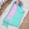 Cloele Toddler Nap Mat - Mermaids Nap Mat for Preschool with Removable Pillow and Blanket - 53x21inches Rolled and Portable Kid's Sleeping Mat for Toddler Girls Preschool Daycare Travel view 3