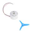 KUSTAT axial Battery R300C Mini DC High-Speed Motor with Wire, Low Noise 300 Hand-Made DIY Motor with Wire and Fan Propeller Hobby Gear (Size : Motor with 803 Propeller) view 1