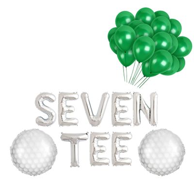 100% LIKED-Seven Tee Balloon Banner, 70th Birthday Golf Theme Birthday, Golf 70th Birthday, 70th Golf Birthday Decorations, Golf Themed Birthday, 70th Birthday Men Golf Decoration