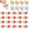 Libima 20 Sets Metal Jacks Game with Ball Bulk, Classic Games Include 200 Pcs Gold and Silver Jacks and 20 Pcs Red Rubber Balls for Family Board Games Night view 1