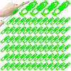 Hanaive 100 Pcs Flying Slingshot Frogs Toys Passover Day Toys Stretchy Slingshot Fun Shooting Flying Green Frogs Playthings Sticky Playthings for Party Favors Birthday Classroom Exchange Prizes Game view 1