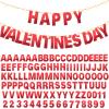 TaoBary 112 Pcs DIY Letter Kit Glitter Customizable Banner Letters Include 107 Letters and Numbers 3 Rope and 2 Needles for Birthday Halloween Christmas Wedding Valentine Party Decor(Bright Red) view 1