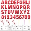 TaoBary 112 Pcs DIY Letter Kit Glitter Customizable Banner Letters Include 107 Letters and Numbers 3 Rope and 2 Needles for Birthday Halloween Christmas Wedding Valentine Party Decor(Bright Red) view 3