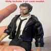 1/12 Scale Clothes Tops Pu Leather Coat Model for 6" Soldier Body Figure view 2