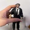 1/12 Scale Clothes Tops Pu Leather Coat Model for 6" Soldier Body Figure view 3