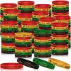 Highergo 200 Pcs Happy Juneteenth Day Party Favors Juneteenth Silicone Bracelets 1865 Black American Independence Bracelets Black Freedom Day Silicone Wristbands Juneteenth Gifts for Teens Adults view 1
