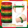 Highergo 200 Pcs Happy Juneteenth Day Party Favors Juneteenth Silicone Bracelets 1865 Black American Independence Bracelets Black Freedom Day Silicone Wristbands Juneteenth Gifts for Teens Adults view 2