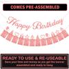 KatchOn, Glitter Rose Gold Happy Birthday Photo Banner - Prestrung, 10 Feet | Bday Picture Banner Decoration for Happy Birthday Decorations | Rose Gold Party Decorations view 2