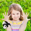 LOGOFUN 2 Pcs Panda Slap Bracelets Panda Stuffed Animal Hug Slap Bracelet Jungle Theme Birthday Party Favor view 3