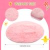 Woanger Princess Castle Play Tent Round Shaggy Area Rug Set Room Decor 39 x 39 Inch Circle Fluffy Plush Cute Rugs for Bedroom Foldable Tent for Kids Girls Indoor Outdoor Pet Living Room (Heart Style) view 3