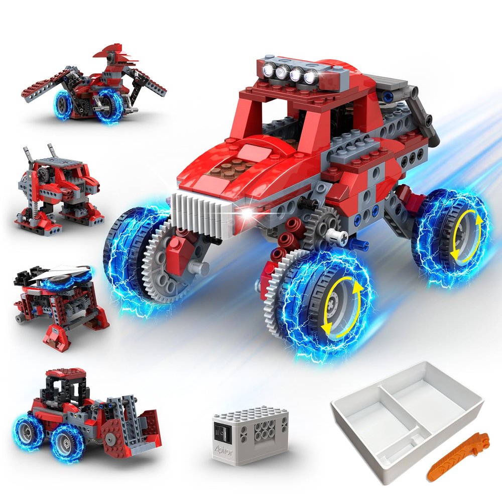 8 in 1 STEM Kits for Kids Age 6-8, DIY Electronic Monster Truck Building Kit, STEM Toys for Boys Craft Projects 8-10, Build Robot DIY Activity for Ages 6 7 8 9 10 11 12 + Years