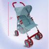 Baby Doll Stroller for Toddler Girls & Big Kids 6-8 Years Old | 28 Baby Stroller for Dolls, Toy Baby Stroller with Cute Ligh Denim Fabric, Mesh Storage Basket, Canopy, Handle Grips, Swivel Wheels view 3
