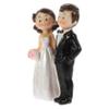 Toyvian Wear-Resistant Bride and Groom Doll Wedding Cake Topper Small Decorative Couple Figurine for Wedding Table and Home Display view 1