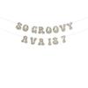 Groovy 7th Birthday Banner view 1