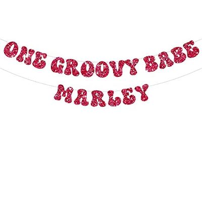 One Groovy Babe - 1st birthday party banner