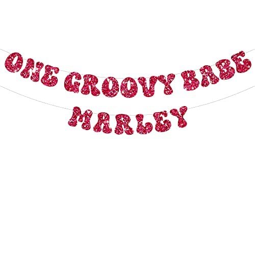 One Groovy Babe - 1st birthday party banner