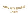 Happy 70th Birthday custom glitter party banner view 1