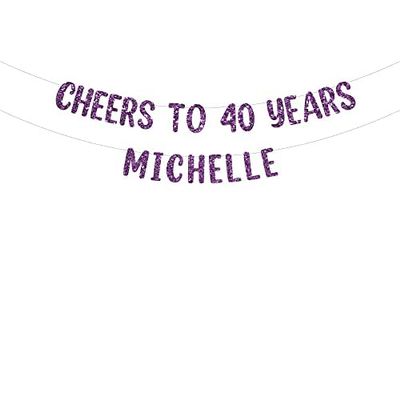 Cheers to 40 Year Party Banner