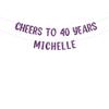 Cheers to 40 Year Party Banner view 1