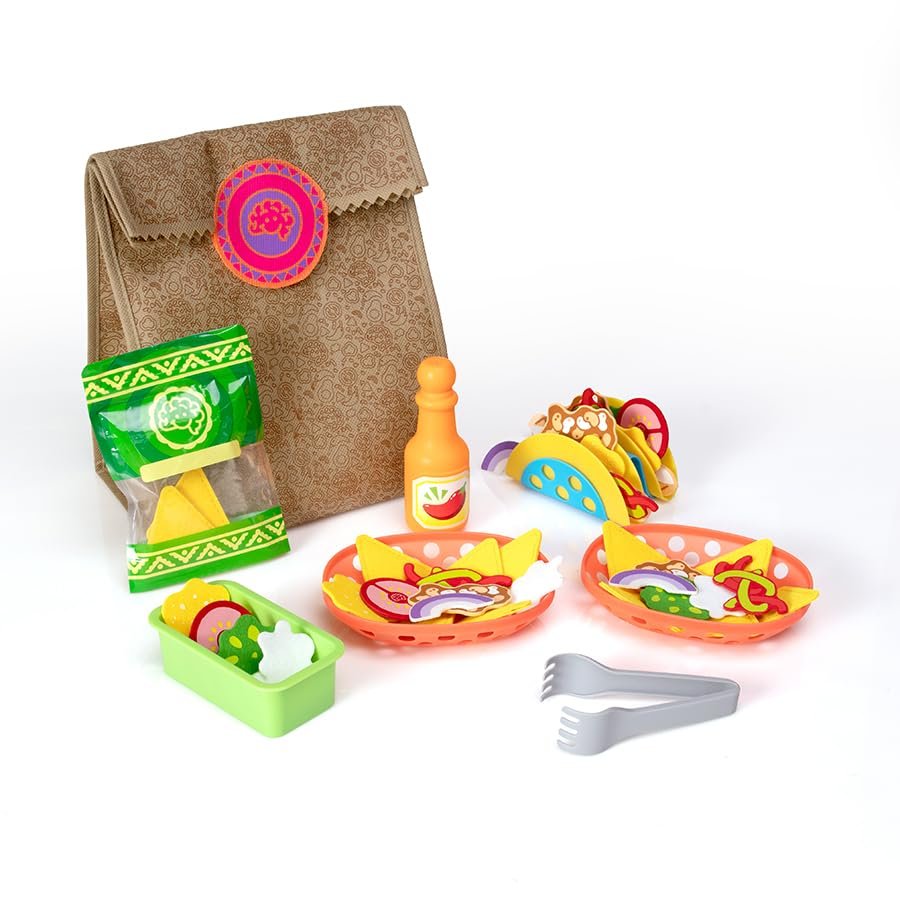 Fat Brain Toys Pretendables Nacho Set - Pretend Playset with Storage, Ages 3+