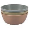 Tiny Twinkle Tableware 3 Pack Dish Set- BPA-Free Cups, Plates and Bowls Sets For Kids and Toddlers - Polypropylene Plastic Dinnerware Set (Grey, Olive, Tan) Round Bowl view 3