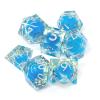Sage's Portal Souls Liquid Core 7-PC Sharp Edge Resin Polyhedral DND Dice Set for Dungeons and Dragons Dice RPG Tabletop TTRPG (Sky Souls) view 1