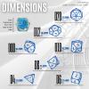 Sage's Portal Souls Liquid Core 7-PC Sharp Edge Resin Polyhedral DND Dice Set for Dungeons and Dragons Dice RPG Tabletop TTRPG (Sky Souls) view 3