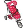 The New York Doll Collection Baby Doll Stroller | Pink Hearts Pattern | Doll Strollers | 3+ to 6 Years | A239 view 1