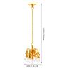 Chandelier Crystals 2pcs Mini Crystal Chandelier Tiny Hanging Light Gold Finish Playhouse Lighting Furniture Sushi Toys for Mini Ceiling Lamp Pendants LED view 2