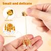 Chandelier Crystals 2pcs Mini Crystal Chandelier Tiny Hanging Light Gold Finish Playhouse Lighting Furniture Sushi Toys for Mini Ceiling Lamp Pendants LED view 3