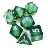 Sage's Portal Souls Liquid Core 7-PC Sharp Edge Resin Polyhedral DND Dice Set for Dungeons and Dragons Dice RPG Tabletop TTRPG (Forest Souls) view 1