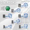 Sage's Portal Souls Liquid Core 7-PC Sharp Edge Resin Polyhedral DND Dice Set for Dungeons and Dragons Dice RPG Tabletop TTRPG (Forest Souls) view 3