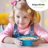 PLASKIDY Kids Cereal Bowls with Straws - Set of 6 Plastic Bowl with Straw For kids BPA Free Dishwasher and Microwave Safe - 22 Oz Toddlers Bowls with Built-In Straws Includes 3 Cleaning Brushes view 4