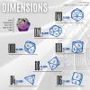 Sage's Portal Souls Liquid Core 7-PC Sharp Edge Resin Polyhedral DND Dice Set for Dungeons and Dragons Dice RPG Tabletop TTRPG (Twilight Soul) view 3