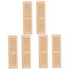 6 Pcs Miniature Wooden Doll Shutters, Wear-Resistant Synthetic Material, Khaki, 4.52x1.25x0.47 Inch, Dollhouse Decoration Accessories for 1:12 Scale view 1