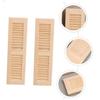 6 Pcs Miniature Wooden Doll Shutters, Wear-Resistant Synthetic Material, Khaki, 4.52x1.25x0.47 Inch, Dollhouse Decoration Accessories for 1:12 Scale view 2