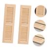 6 Pcs Miniature Wooden Doll Shutters, Wear-Resistant Synthetic Material, Khaki, 4.52x1.25x0.47 Inch, Dollhouse Decoration Accessories for 1:12 Scale view 3