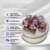 Sage's Portal Souls Liquid Core 7-PC Sharp Edge Resin Polyhedral DND Dice Set for Dungeons and Dragons Dice RPG Tabletop TTRPG (Void Souls) view 2