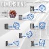 Sage's Portal Souls Liquid Core 7-PC Sharp Edge Resin Polyhedral DND Dice Set for Dungeons and Dragons Dice RPG Tabletop TTRPG (Void Souls) view 3