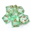 Sage's Portal Souls Liquid Core 7-PC Sharp Edge Resin Polyhedral DND Dice Set for Dungeons and Dragons Dice RPG Tabletop TTRPG(Ocean Souls) view 1