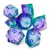 Sage's Portal Liquid Core 7-PC Sharp Edge Resin Polyhedral DND Dice Set for Dungeons and Dragons Sages Souls Dice RPG Tabletop TTRPG (Lovers Souls) view 1