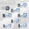 Sage's Portal Souls Liquid Core 7-PC Sharp Edge Resin Polyhedral DND Dice Set for Dungeons and Dragons Dice RPG Tabletop TTRPG (Winter Souls) view 3