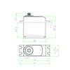 MOUDOAUER 20.2x40x40.5mm 25T Arm High Torque 40kg Metal Gear Digital Servo Kits for 1/8 1/10 Scale RC Car Accessory Part view 2