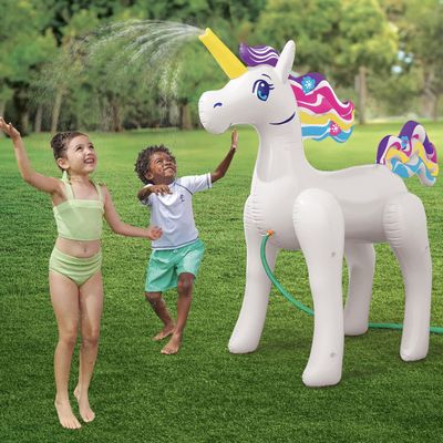 Bluescape Dinosaur Sprinkler (Unicorn Sprinkler Pink, White, Blue, Yellow and Purple)