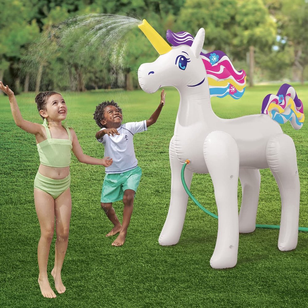 Bluescape Dinosaur Sprinkler (Unicorn Sprinkler Pink, White, Blue, Yellow and Purple)