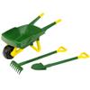 John Deere: Wheelbarrow Set - Green & Yellow - 3pc, Pretend Play Gardening & Yard Work Toy, Shovel & Rake, Indoor-Outdoor, Licensed, Kids Ages 3+ view 1